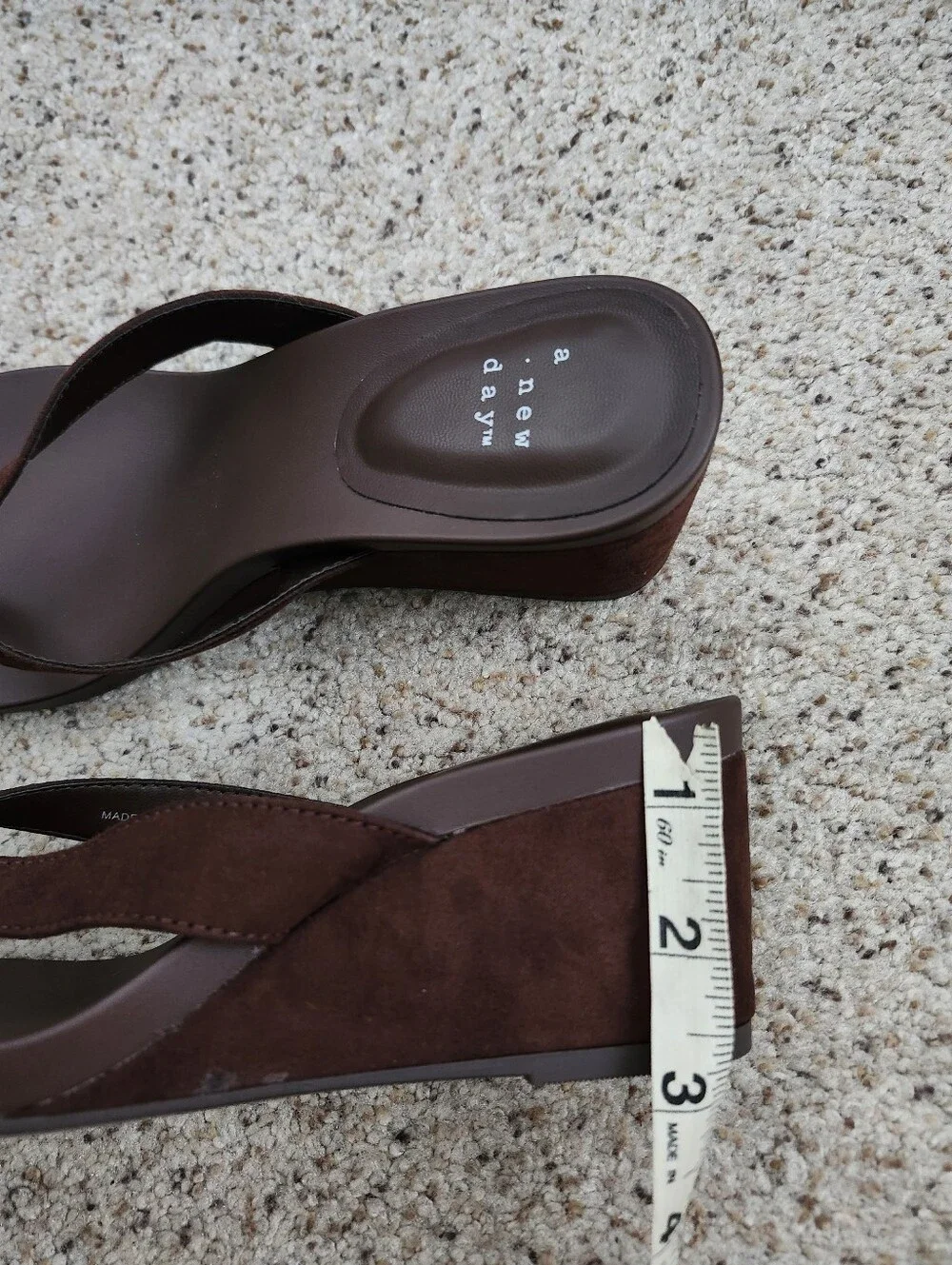 a new day Brown Wedge Heel Sandals